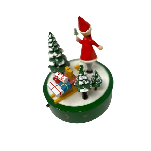 Vintage Mapsa Swiss Music Movement Christmas Music Box Decor Silent Night German - Picture 6 of 10